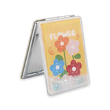 POCKET MIRROR GLITTERY SQUARE ASSRT DESIGN