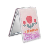 POCKET MIRROR GLITTERY SQUARE ASSRT DESIGN