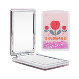 POCKET MIRROR GLITTERY SQUARE ASSRT DESIGN