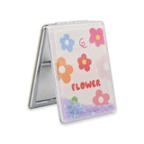 POCKET MIRROR GLITTERY SQUARE ASSRT DESIGN