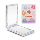 POCKET MIRROR GLITTERY SQUARE ASSRT DESIGN