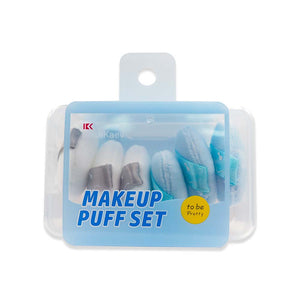 RS-468 WHITE/BLUE MAKE UP PUFF SET 6PCS