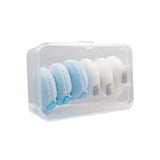 RS-468 WHITE/BLUE MAKE UP PUFF SET 6PCS