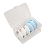 RS-468 WHITE/BLUE MAKE UP PUFF SET 6PCS