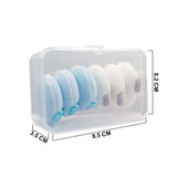 RS-468 WHITE/BLUE MAKE UP PUFF SET 6PCS