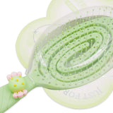 CM-9633 COMB FLOWER BLOSSOM OVAL HAIRDRESSING COMB GREEN