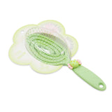 CM-9633 COMB FLOWER BLOSSOM OVAL HAIRDRESSING COMB GREEN