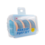 RS-467 BLUE MAKE UP PUFF SET 4PCS