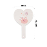 M1603 PAPER BOUND HEART HANDY MIRROR