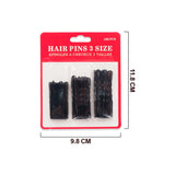 #2858 U-HAIR PINS 3SIZE 100PCS