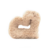 RANDOM COLOR PLUSH HEART SHAPED HAIR CLIP