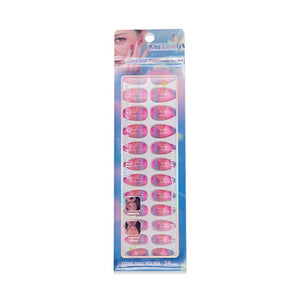 BX-664 24NAILS LEOPARD PRINT LONG FAKE NAILS ASSRT