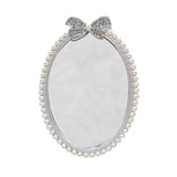 BLING2X GLASS BEADED VANITY MIRROR OVAL