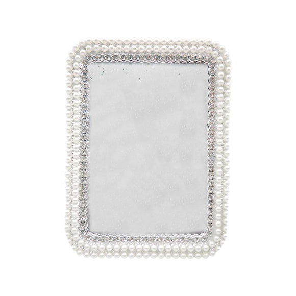 BLING2X GLASS BEADED VANITY MIRROR SQUARE