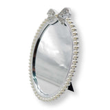 BLING2X GLASS BEADED VANITY MIRROR OVAL