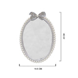 BLING2X GLASS BEADED VANITY MIRROR OVAL