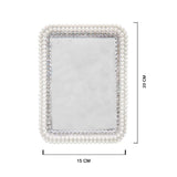 BLING2X GLASS BEADED VANITY MIRROR SQUARE