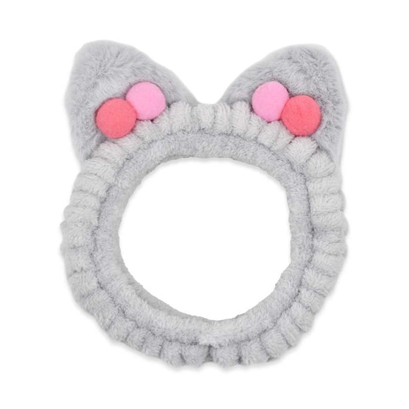 GK CAT EAR FLEECE MAKEUP SHOWER HEADBAN