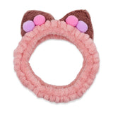 GK CAT EAR FLEECE MAKEUP SHOWER HEADBAN