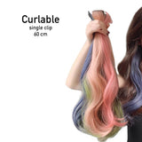 Curlable Hair Single Clip Hair Extension - Bleaching Color