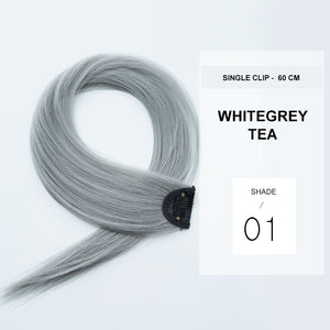 Curlable Hair Single Clip Hair Extension - Bleaching Color